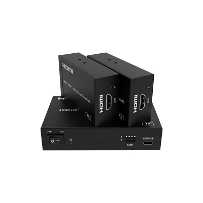 Набор из (1) сплиттера HDMI 2.0 1:2 HDBT и (2) приемников, Prestel SP-H2-12T70